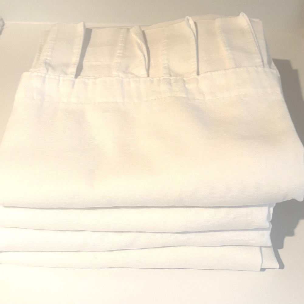 White Tab Top Curtains 4
